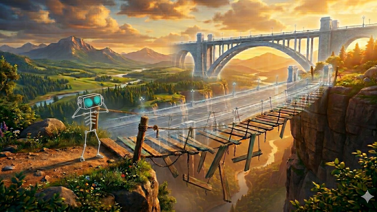 We think the bridge is built. The client sees a wonky plank.
