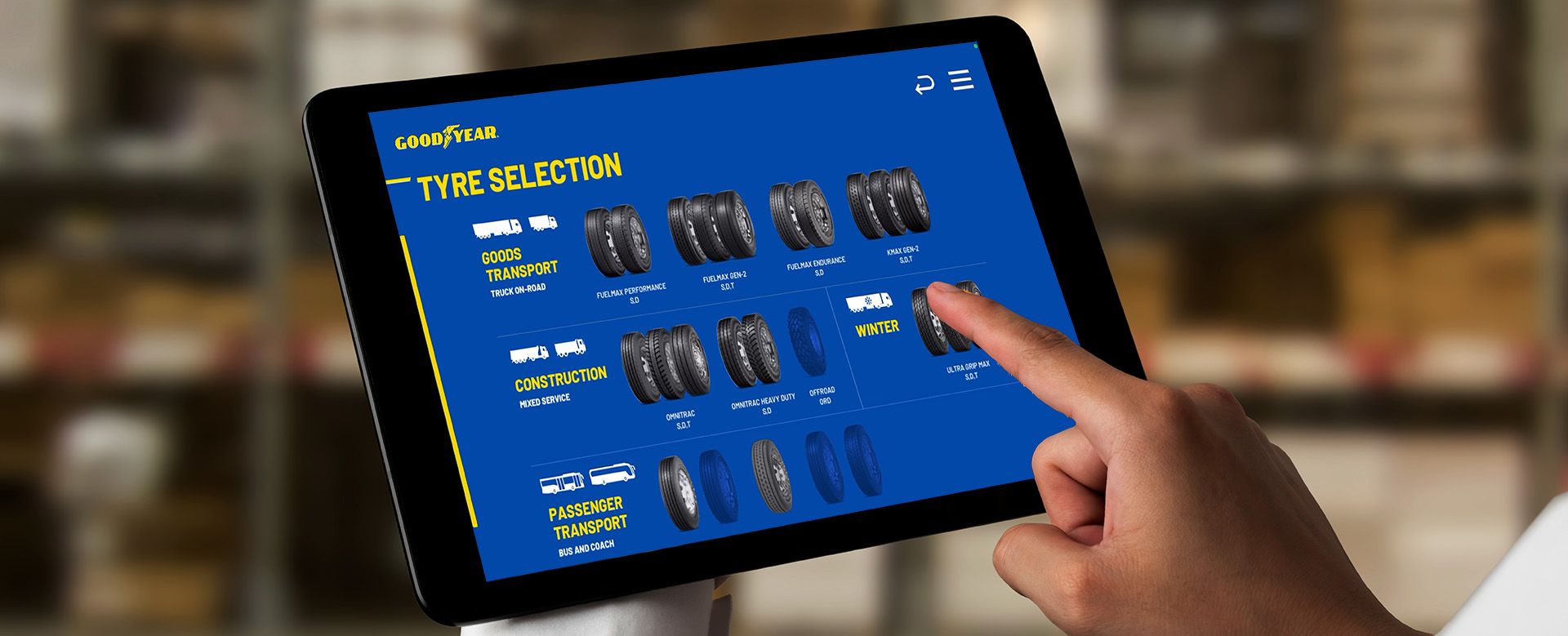 Tablet Goodyear Product Selection