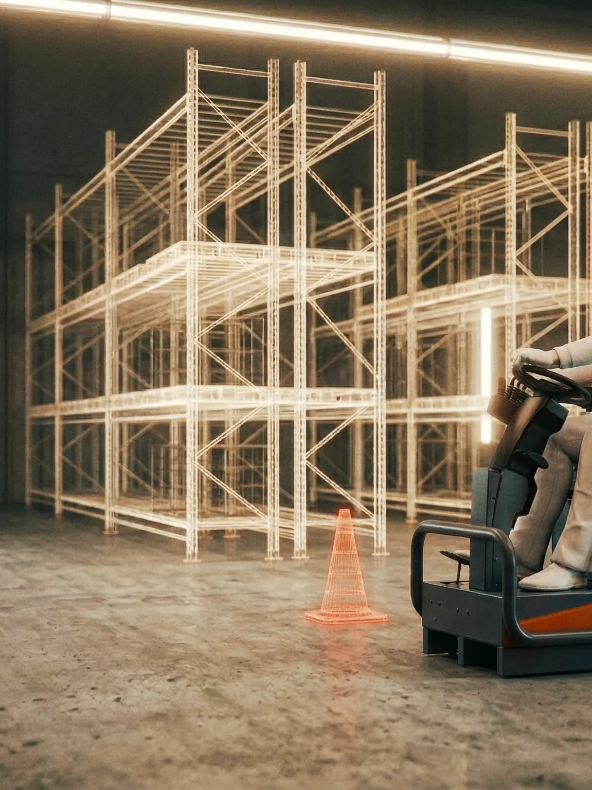 Toyota forklift VR safety simulator by RealityMatters demonstrating the System of Active Stability at manufacturing trade shows and operator training centers