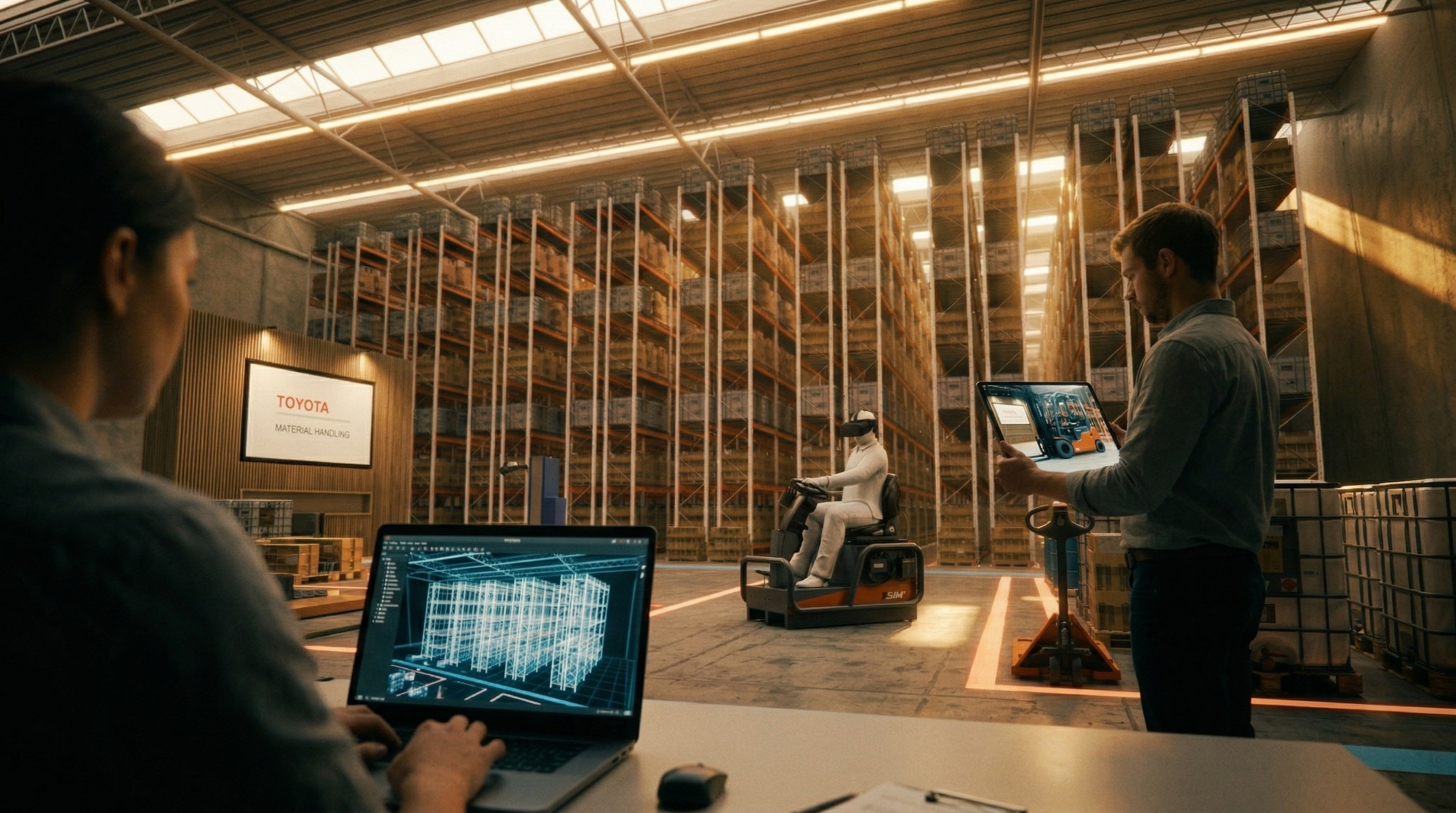 Toyota Material Handling immersive ecosystem: the forklift range across web, sales and training tools