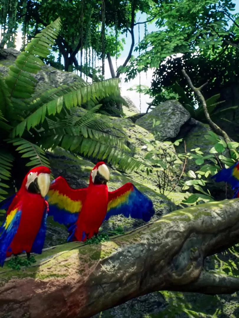 Jungle environment at Zoo of the Future, Brussels, immersive conservation experience designed by RealityMatters